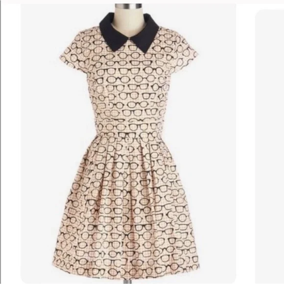 Modcloth fervour clear as day off dress glasses xs - Picture 2 of 9